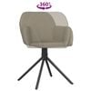 vidaXL Swivel Dining Chairs 2 pcs Light Grey Velvet