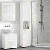 vidaXL Bathroom Cabinet Set TULUM High Gloss White 37 x 31.5 x 203 cm