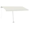 vidaXL Freestanding Manual Retractable Awning 400x300 cm Cream