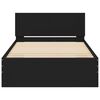 vidaXL Bed Frame without Mattress with Headboard Black 100x200 cm