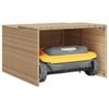 vidaXL Robot Mower Garage Beige 86x90x52/57 cm Poly Rattan