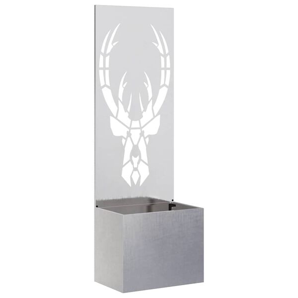 vidaXL Garden Privacy Screen Sliver 50 x 140 cm Stainless steel