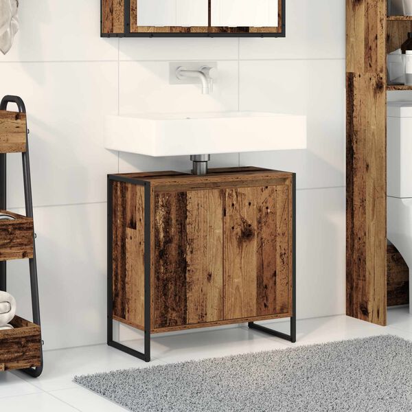 vidaXL Bathroom Cabinet Old Wood 60 x 30 x 60 cm Engineered Wood