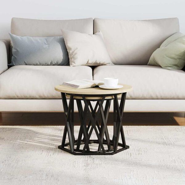 vidaXL Side Table 2 pcs Sonoma oak 50 x 50 x 40 cm