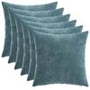 vidaXL Throw Pillow 6 pcs HEERLEN Blue 35 x 35 cm Chenille Fabric