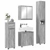 vidaXL Bathroom Furniture Set Manual 4 pcs Grey Sonoma Engineered Wood
