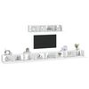 vidaXL 4 Piece TV Cabinet Set White Engineered Wood