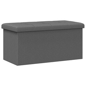 vidaXL Foldable Storage Bench Light Grey 180 kg 80 L 77 x 38 x 38 cm
