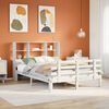 vidaXL Bookcase Bed without Mattress White 120x200cm Solid Wood Pine