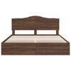 vidaXL Bed Frame with Drawer Brown Oak 200 x 200 cm Engineer Wood