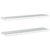 vidaXL Wall Shelves 2 pcs 100x23.5 cm Silver Stainless Steel