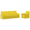 vidaXL Sofa Set 2 pcs Light Yellow Fabric