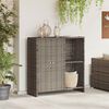 vidaXL Storage Cabinet with Shelf Grey 100 x 36 x 102 cm Rattan