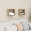 vidaXL Wall Cube Shelves 2 pcs Sonoma Oak 26x15x26 cm