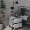 vidaXL Bed Cabinets 2 pcs Concrete Grey 40x35x50 cm Engineered Wood