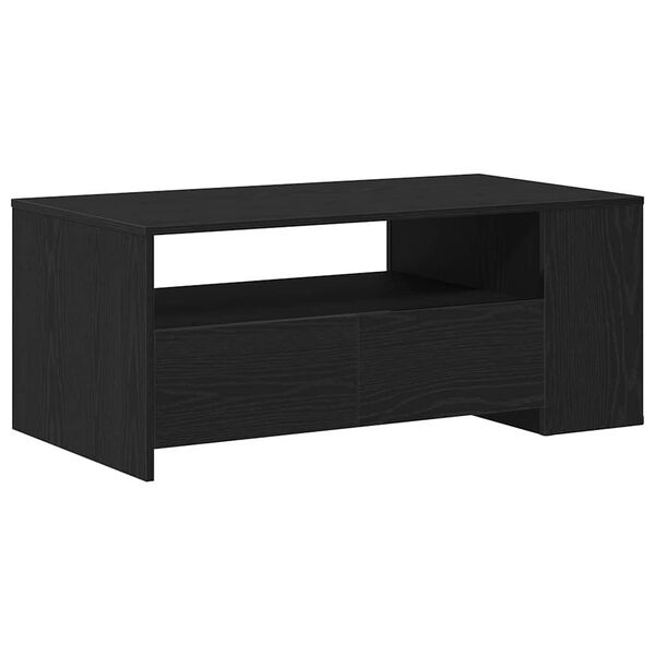 vidaXL Coffee Table Black Oak 102 x 55 x 43.5 cm Engineered Wood