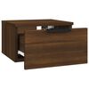 vidaXL Wall-mounted Bedside Cabinet Brown Oak 34x30x20 cm