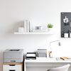 vidaXL Floating Wall Shelf White 90x23.5x3.8 cm MDF