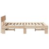 vidaXL Bed Frame with Headboard Natural 120 x 200 cm Solid Pine Wood
