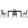 vidaXL Garden Dining Set 5 pcs Black PVC rattan