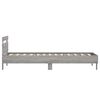 vidaXL Bed Frame without Mattress with LED Lights Grey Sonoma 90x190 cm Single