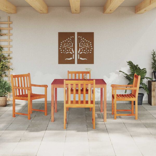 vidaXL Garden Dining Set 5 pcs Brown Solid Acacia wood