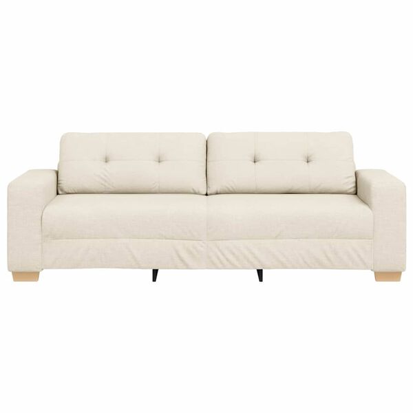 vidaXL Sofa Beige 221 x 78 x 80 cm Linen
