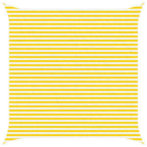 vidaXL Sun Shade Sail Yellow and White 4.5 x 4.5 m