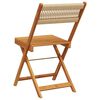 vidaXL Folding Garden Chairs 4 pcs Beige Solid Wood Acacia