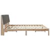 vidaXL Bed Frame with Headboard Brown 200 x 200 cm Solid Pine Wood