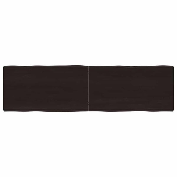 vidaXL Table Top Dark Brown 180x50x(2-6) cm Treated Solid Wood Live Edge