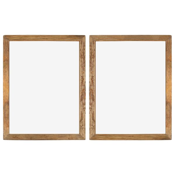 vidaXL Photo Frames 2 pcs 90x70 cm Solid Reclaimed Wood and Glass