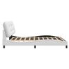 vidaXL Bed Frame with LED without Mattress "Hvar" White 180x200 cm