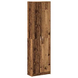 vidaXL Wardrobe with Shelf Old Wood 55 x 25 x 189 cm Engineered Wood