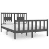 vidaXL Bed Frame without Mattress Grey 140x190 cm Solid Wood
