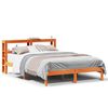 vidaXL Bed Frame with Headboard without Mattress Wax Brown 140x190 cm