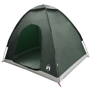 vidaXL Camping Tent 2-Person Army Green 185T Polyester with PU coating
