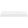vidaXL Floating Wall Shelves 2 pcs High Gloss White 50x23x3.8 cm MDF