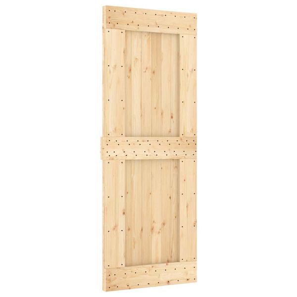 vidaXL Sliding Door with Hardware Set 80x210 cm Solid Wood Pine