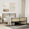 vidaXL Metal Bed Frame without Mattress Sonoma Oak 140x200 cm