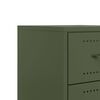 vidaXL Bedside Cabinets 2 pcs Olive Green 36x39x43.5 cm Steel