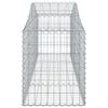 vidaXL Arched Gabion Baskets 11 pcs 200x50x60/80 cm Galvanised Iron