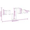 vidaXL Wall Shelf Old wood 104.5 x 10 x 43 cm Engineered Wood