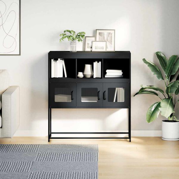 vidaXL Sideboard Anthracite 100.5x39x107 cm Cold-rolled Steel