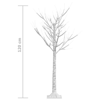 vidaXL Christmas Tree 120 LEDs 1.2m Blue Willow Indoor Outdoor