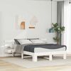 vidaXL Bed Frame with Headboard White 140 x 200 cm Solid Pine Wood