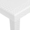 vidaXL Garden Table White 79x79x72 cm Plastic Rattan Look