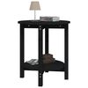 vidaXL Coffee Table Black Ø 55x60 cm Solid Wood Pine
