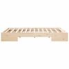 vidaXL Floor Bed Frame with Storage Brown 120 x 200 cm Solid pine wood