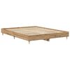 vidaXL Bed Frame No Mattress Artisan Oak 140x200 cm Engineered Wood